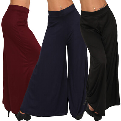 Hose Palazzo Aladin Ali Baba Pluder Sommer Hosenrock Uni weites Bein 36 38 40 42