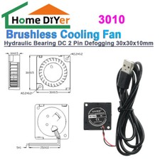 30x30x10mm 3010 5V Hydraulic Bearing Brushless DC 2 Pin Cooling Fan Defogging