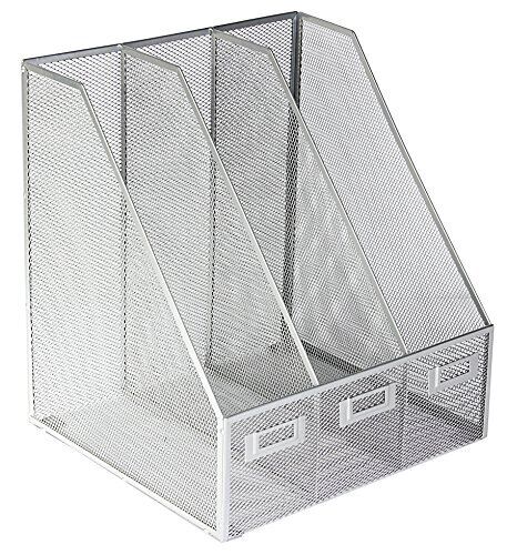 OSCO Wiremesh Triple Magazine Rack - Silver - Picture 1 of 8