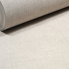 Plain Mixed Grey Linen Wallpaper Thick Textured Slightly Imperfect Feature Wall