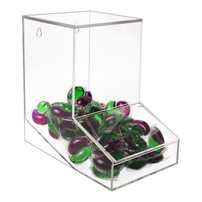 Laundry Pods Container Acrylic Candy Dispenser With 2 Lid Dishwasher Pod Holder 