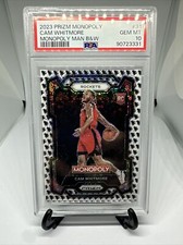 2023-24 Panini Prizm Cam Whitmore RC Black and White Monopoly Running Man PSA 10