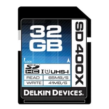 Delkin Devices 32GB SD SDHC 400X High Speed UHS-I Secure Digital Memory Card