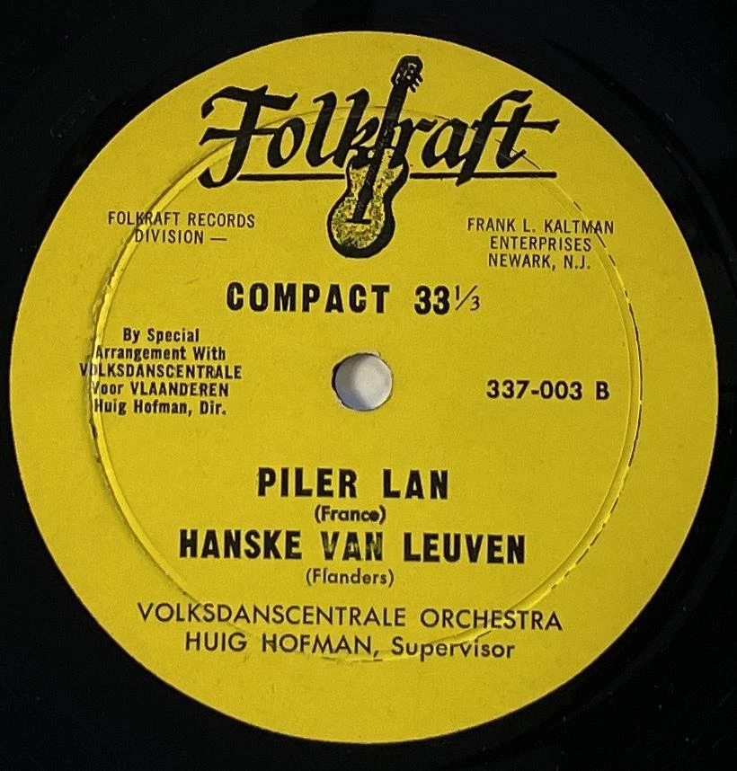 Volksdanscentrale Orch French / Belgian Folk 7" EP 33 rpm NM Folkraft Foto 2 de 2