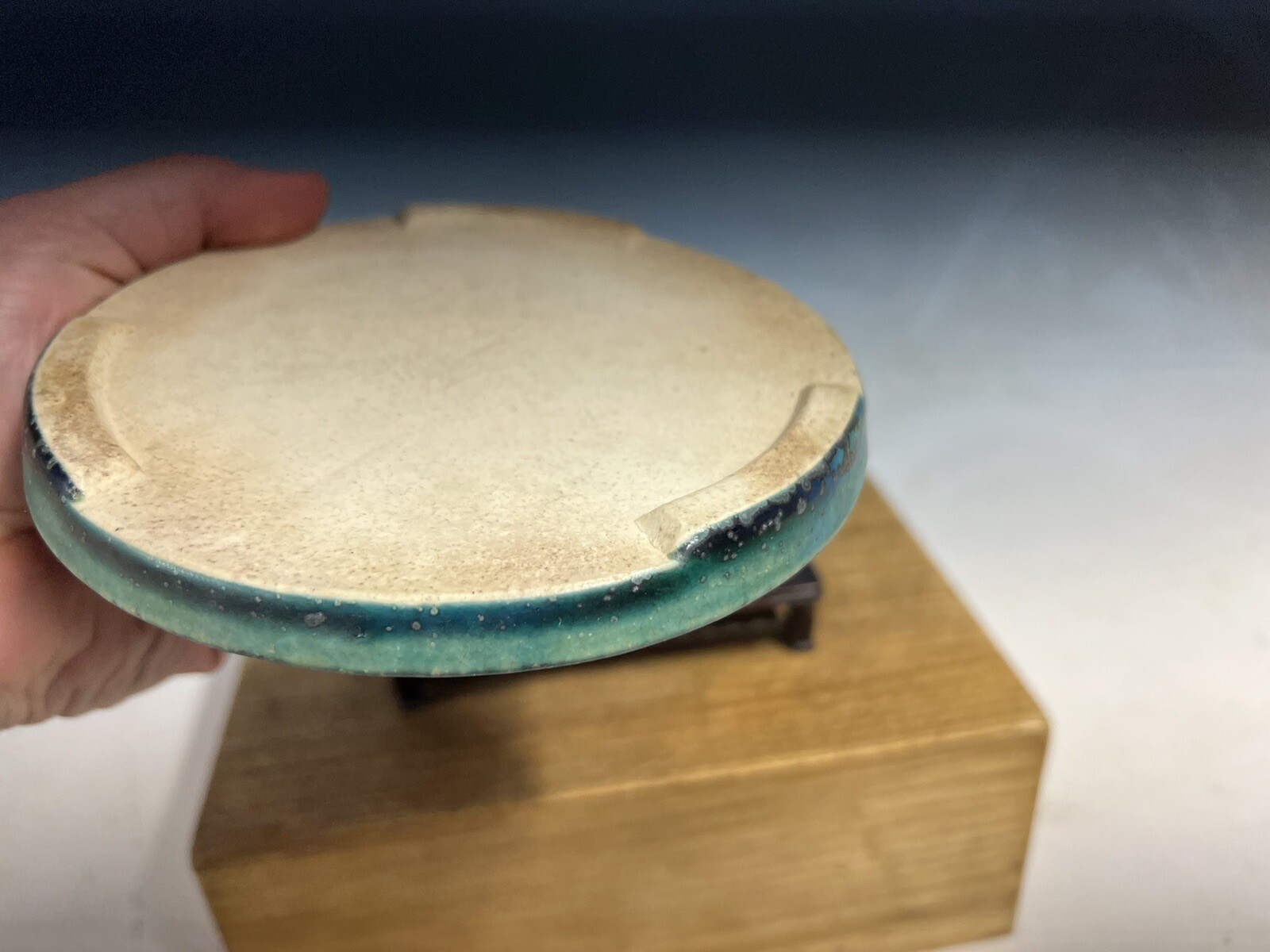 Stunning Glazed Suiban For Suiseki By Tokoname Koyo Bonsai Tree Pot 6 1