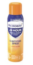 Microban 24 Hour Citrus Scent Sanitizing Spray, 15 Oz.