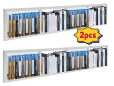 34 Inch Wall Mount Media Storage Rack, CD DVD Cube Organizer Metal Shelf