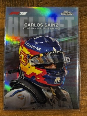 2025 Topps Chrome Formula 1 Carlos Sainz Helmet Collection Refractor #HC-7