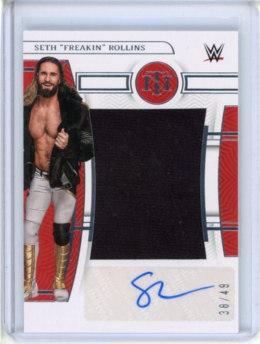 2023 PANINI CHRONICLES WWE NATIONAL TREASURES PATCH AUTO SETH ROLLINS 38/49