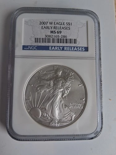 2007-W Silver American Eagle 1 Ounce .999 Fine Silver NGC MS 69 Early Release