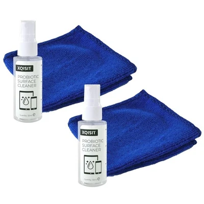 XQISIT 2x Set Touchscreen Reiniger Probiotisch Bildschirm Monitor Handy Tablet PC LCD