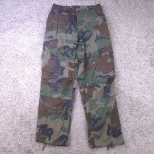 VTG Military Pants Womens 27x28 Army Camo Camouflage Tailored Distressed Cargo