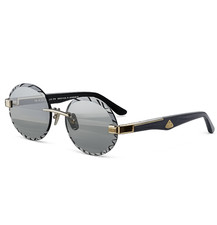 MAYBACH THE ARTIST Silver / Smoke Gray 140mm Luxury Sunglasses New w/ Case