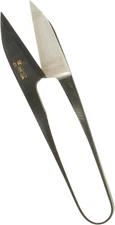 Traditional Japanese Thread Scissors, Black Finish with Short Blade