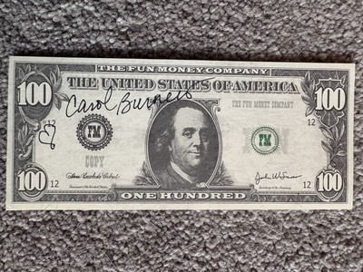 Signed Prop Note - Carol Burnett