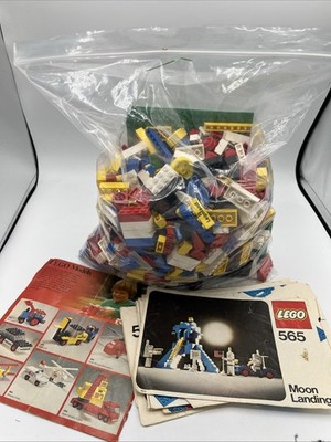 Vtg LEGO Random Pieces 2lb10oz Bulk Lot Mixed Bricks Blocks Manual Pages