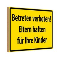 Holzschild 12X18 Cm Betreten Verboten StraßEnschild Deko Geschenk Holz Schild
