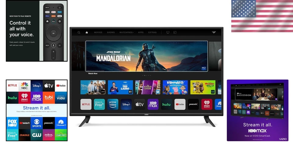 Renewed 43" Smart TV with 4K HDR, AirPlay & Gaming Mode for Ultimate Viewing - Image 2 of 4