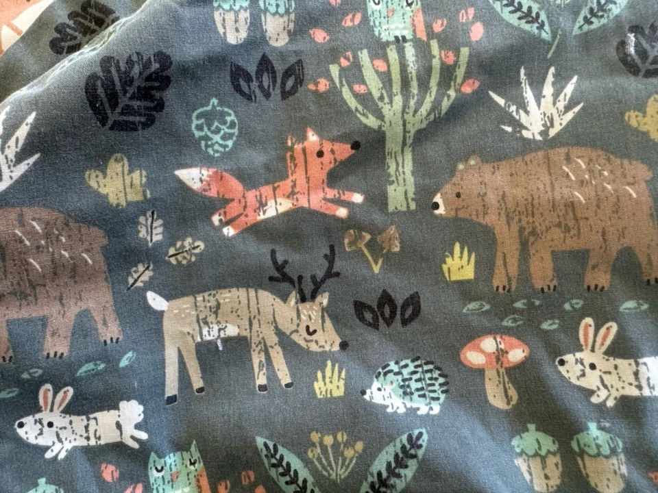 Boppy Pillow Slipcover Classic Fox Forest/Tan & Baby Carrier Elastic Fabric - Image 3 of 4