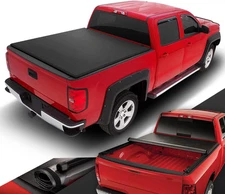 TTC-RU-034 Truck Bed Soft Vinyl Roll-Up Tonneau Cover Compatible with 07-13 Silv