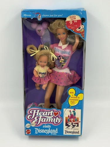 Vintage 1989 The Heart Family Disneyland Set #7555 & Corduroy Cool Barbie