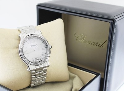 Chopard Happy Sport 278582-3004 36mm Stainless Steel 5 Diamond Bezel