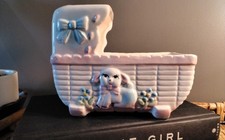 Vintage RUBENS Baby CRIB Planter Vase 731X Shower Gift Japan napcowear