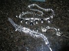 Women's Jewelry Jet Black, Clear & Silver Earrings Bracelet Necklace Your Gain — photo 8