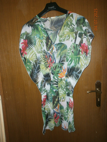 sommerliches bunt gemustertes Strandkleid o.Size