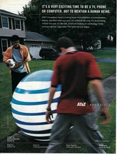 2000 AT&T Broadband World Telephone TV or Computer Internet Vtg Print Ad/Poster