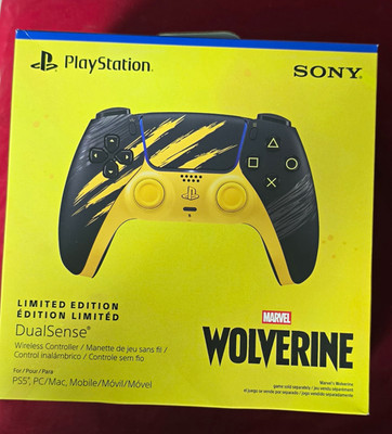 Sony DualSense PS5 Controller Limited Edition Marvel Wolverine Yellow IN HAND