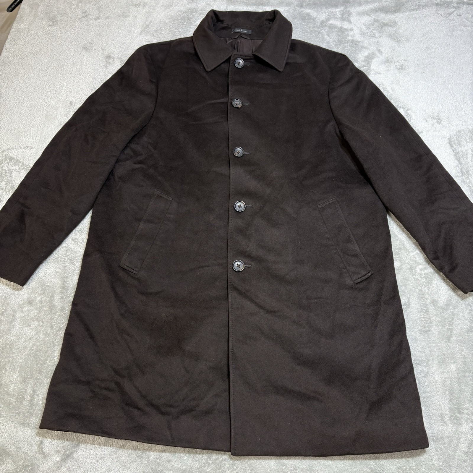 John W Nordstrom Loro Piana Jacket 40R Brown Storm System Wool Top Coat Rain