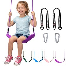 Heavy Duty Kids Swing Seat with 79" Adjustable Rope, 330 lbs Capacity Swing S...