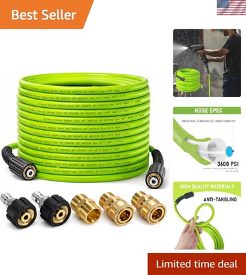#ad #ad Versatile 1 4quot; Quick Connect 50 FT Pressure Washer Hose 3600 PSI amp; Adapters $54.11
