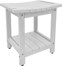 HDPS Shower Bench, Inside Shower Chair for Shaving Legs, Waterproof 2-Tier Bath