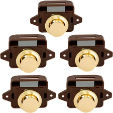 5 Pcs Button Latch Cabinet Door Catch Keyless Cupboard Locks for RV Yachts