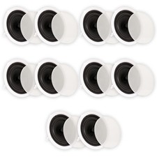 Theater Solutions TS80C Flush Mount Speakers with 8" Woofers Ceiling 5 Pairs