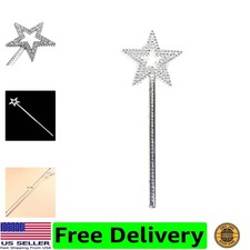 Star Wand,13 Inches Silver Fairy Princess Angel Wand