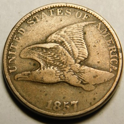 1857 Flying Eagle Cent Penny VF  ''Actual Coin Pictured''