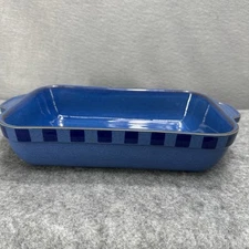 Vintage Denby Reflex Lasagna Baker Casserole Pan England Dish Cobalt Blue y2k