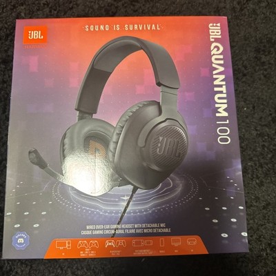 JBL Quantum 100 Wired Over-Ear Gaming Headphones - Black