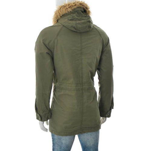 Jack & Jones Premium Vintage Men's Anton Jacket Pre Autumn Faux Fur Parka L - Picture 3 of 7