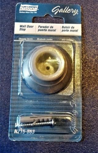 National Hardware - Galerie Wand Türstopper - Neu N215-863 verchromt mit Schraube - Bild 1 von 2