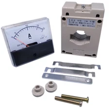US Stock Analog Panel AMP Current Meter Gauge DH670 20A AC & Current Transformer