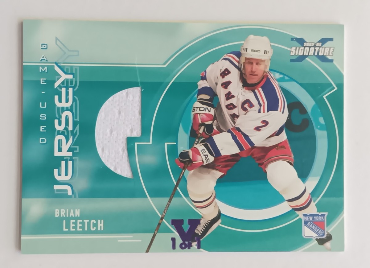 2002-03 BAP Signature Series Jersey Brian Leetch New York Rangers