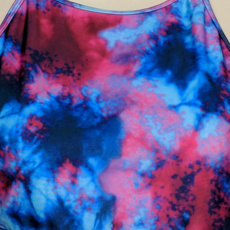 Bobbie Brooks Mujer Bikini Traje de Baño Top Talla Grande Azul Rosa Ombre Acolchado Foto 2 de 4