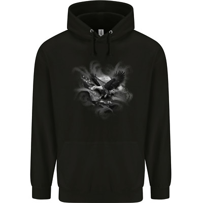 Flying Eagle & USA Flagge Herren 80% Baumwolle Hoodie