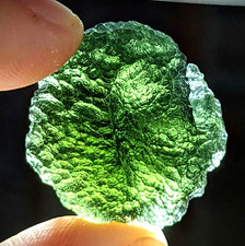 MOLDAVITE BALL SHAPE GREAT TEXTURE Tektite Genuine Certified Authentic Meteorite