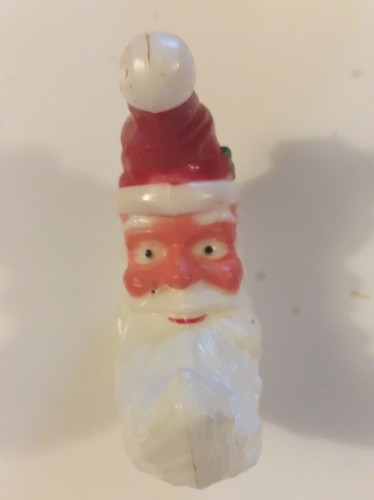 Santa Claus Christmas 10 Light Set String Lights Hard Plastic Blow Mold covers - Picture 6 of 8