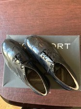 NEW Men's Rockport StylePurpose Wing Tip Oxford Shoes Black Leather 10.5